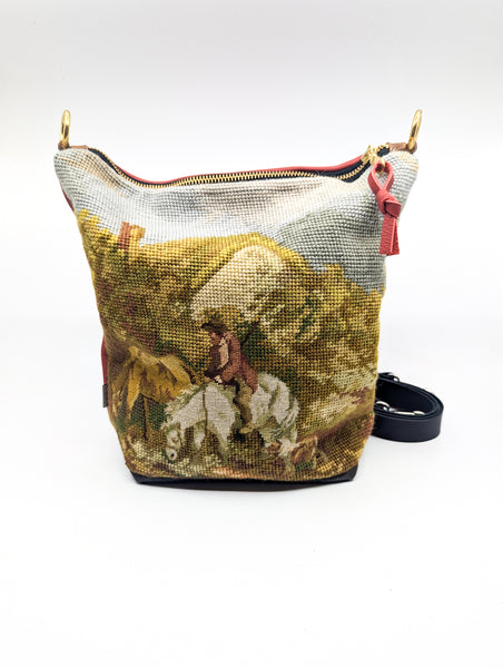 Summer's Day Vintage Tapestry Shoulder Bag